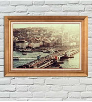 Altın Varaklı Paspartulu Çerçeveli Tablo sd579