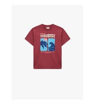 Koton Bisiklet Yaka Baskılı Pembe Erkek Çocuk T-Shirt 6SKB10062TK