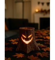 Ağaç Kovuğu LED Mumluk – Doğal Görünümlü Tealight Mumluk