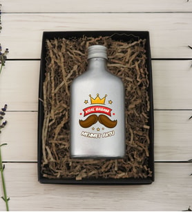 BK Gift Hediye Kutulu Kişiye Özel İsimli Baba Temalı Gümüş Tasarım Cam Şişede 200 ml Kolonya-3, Babaya Hediye, Babalar Günü Hediyeleri, Hediyelik Baskılı Kolonya