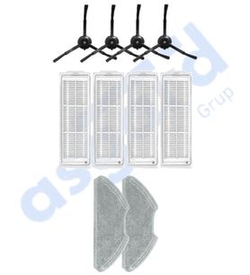 Xiaomi Mop 2 Pro (MJST1SHW) -Mop 2 Lite Uyumlu 4 Yan Fırça 4 Filtre 2 Mop PKT-iasgf0000405