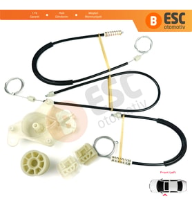 VW Transporter T5 Caravelle Multivan 2003-2015 7H0837753 İçin Ön Sol Kapı Cam Kriko Tamir Seti