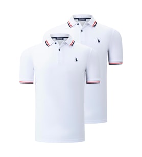 İKİLİ SET T8594 DEWBERRY ERKEK T-SHIRT-BEYAZ-BEYAZ