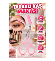 Taraklı Kaş Düzeltme Makası – Paslanmaz Çelik Kaş Şekillendirme Makası