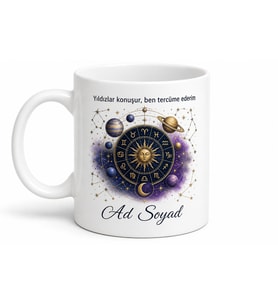 Astroloji Danışmanı Yıldız Haritası Yükselen Burç Retrolar Kupa Bardak Hediye