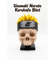 Anime Temalı Naruto Uzumaki Skull Büst Dekoratif Figür 14 cm