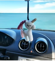 Sevimli El Yapımı Unicorn Oto Dikiz Aynası Süsü, Araba Hediyesi