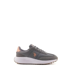 U.S. Polo Assn. REMUS 3PR Siyah Bağcıklı Kaymaz Taban Kadın Sneaker GRİ