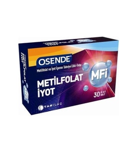 Osende Metilfolat & Iyot 30 Dil Altı Tableti