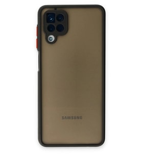 Durukar® Samsung Galaxy A12 Kılıf Montreal Silikon Kapak - Siyah