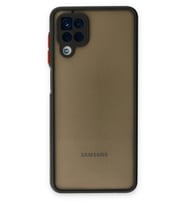 Durukar® Samsung Galaxy A12 Kılıf Montreal Silikon Kapak - Siyah