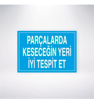 Parçalarda Keseceğin Yeri İyi Tespit Et 21x28 Arkası Yapışkanlı Levha