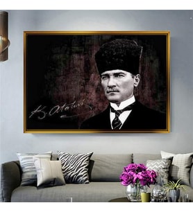 Altın Çerçeveli dekoratif tablo a1192 (Gold)