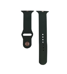 ScHitec 42-49mm Yeni Nesil Apple Uyumlu Hasır Görünümlü Akıllı Saat Kordonu Silikon Yeşil
