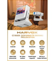 Taşınabilir Android Projektör, Ekranlı C3 Buds, WiFi HDMI USB Destekli