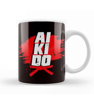 Aikido Master Fighter Martial Arts Fight Coach Self Defense Kupa Bardak Porselen
