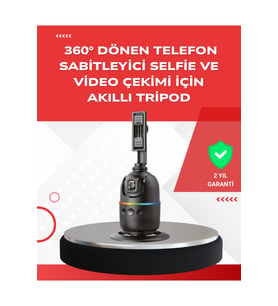 Yüz Takipli 360° Dönen Masaüstü Telefon Sabitleyici