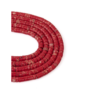 6X3 MM Rondela Varisit Taşı Dizi (Kırmızı)