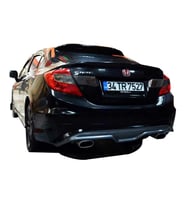 Honda Civic FB7 (2012-2016) Custom Arka Tampon Eki - Difüzör (Plastik)