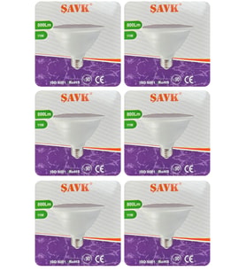 (6 Adet) Şavk 11W 6500K (Beyaz Işık) Par30 E27 Duylu (Kalın Duy) Led Spot Ampul