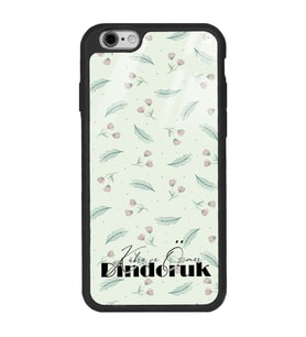 iPhone 6s Uyumlu Yeşil Yapraklı Tasarımlı Glossy Telefon Kılıfı