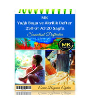 MK Yağlı Boya ve Akrilik Defter 250 Gr A3 20 Sayfa