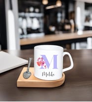 Kişiye Özel Espresso Fincan - Ahşap Altlıklı