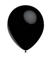 Balon Baskısız Metalik 10 Adet Siyah-