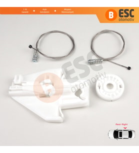 Seat Toledo MK2 1M2 1998-2004 Leon MK1 1M1 1999-2006 1M0839462A İçin Sağ Arka Cam Kriko Tamir Seti
