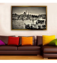 Altın Çerçeveli dekoratif tablo a1740 (Gold)