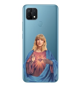 Oppo A15 / A15S Uyumlu Taylor Swift Desenli Şeffaf Telefon Kılıfı