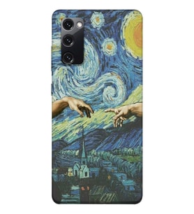 Samsung Galaxy S20 FE Uyumlu Sanatsal Vintage Desenli Şeffaf Telefon Kılıfı