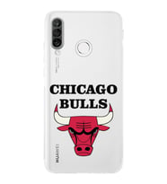 Huawei P30 LiteUyumlu Kamera korumalı Kapak Chicago Bulls Tasarımlı  Şeffaf Kılıf