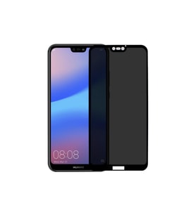 Huawei P20 Lite Siyah Gizlilik Filtreli Privacy Hayalet Ekran Koruyucu Yandan Bakıldığında Görünmez