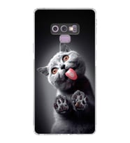 PrintiFy Samsung Galaxy Note 9 ile Uyumlu Kedi 2 Kamera Korumalı Şeffaf Kılıf