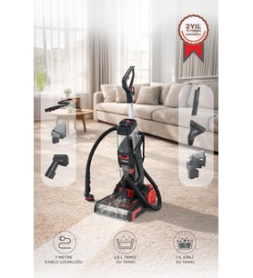 Torima Halı ve Koltuk Yıkama Temizleme Leke Çıkartma Makinesi 800W DHY1000 Siyah