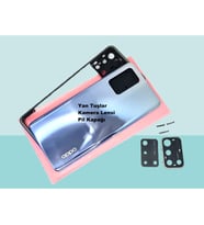 Tkgz - Oppo A74 FULL KASA Arka Kapak Batarya Kapağı - MAVİ