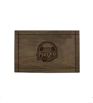 Ahşap Hamburger Fast Food Sunumluk (Firma logosu eklenir) 30x20cm gen. 1cm kal. (Kahverengi)