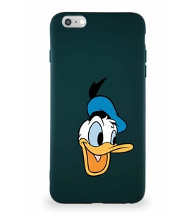 Apple iPhone 6 Plus Soft Premier Kapak Donald Duck-A Tasarımlı Silikon Kılıf - Yeşil (Şeffaf)