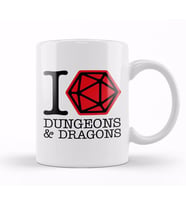 I Love Dungeons And Dragons Kupa Bardak Porselen
