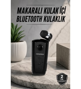 Tüm Telefonlara Uyumlu Mikrofonlu Titreşimli Makaralı Bluetooth Kulakiçi Kulaklık