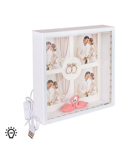 3D LED'li Kuğu Fotoğraf Çerçevesi