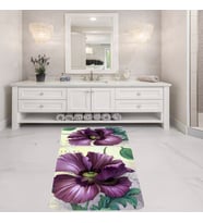 Banyo Halısı Ikili Klozet Takımı Kaymaz Tabanlı Banyo Paspas Takımı (Karışık)