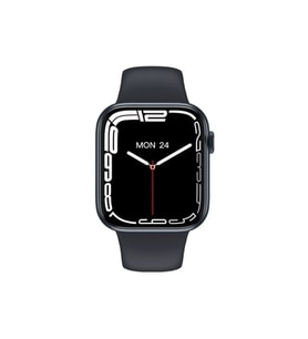 Hw56 Plus Siyah Smart Watch 7 Akıllı Saat Wireless Charging Çift Buton Aktif Her Telefona Uyumlu