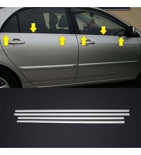 Toyota Corolla Cam Çitası Kromu Nikelajı 2001-2006