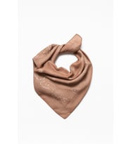 Karamel Paisley Desenli Kare Fular