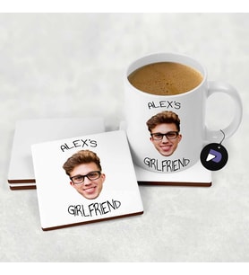 Kişiye Özel Eğlenceli Sevgili Yüzü Kupa Bardak Seti (Face Mug, Sevgiliye Hediye, Sevgililer Günü Hediyesi)
