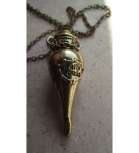 Harry Potter Felix Felicis Iksiri Şişe Bakır Kolye (Gümüş)