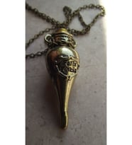 Harry Potter Felix Felicis Iksiri Şişe Bakır Kolye (Gümüş)