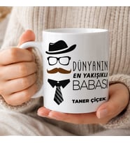 eJOYA Babalar Günü Temalı Kişiye Özel Kupa Bardak 116521